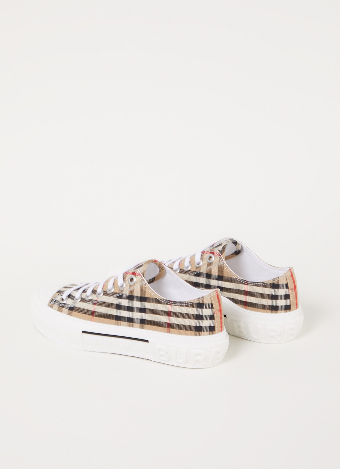 Burberry Jack Low sneaker van canvas - detail 5 beige