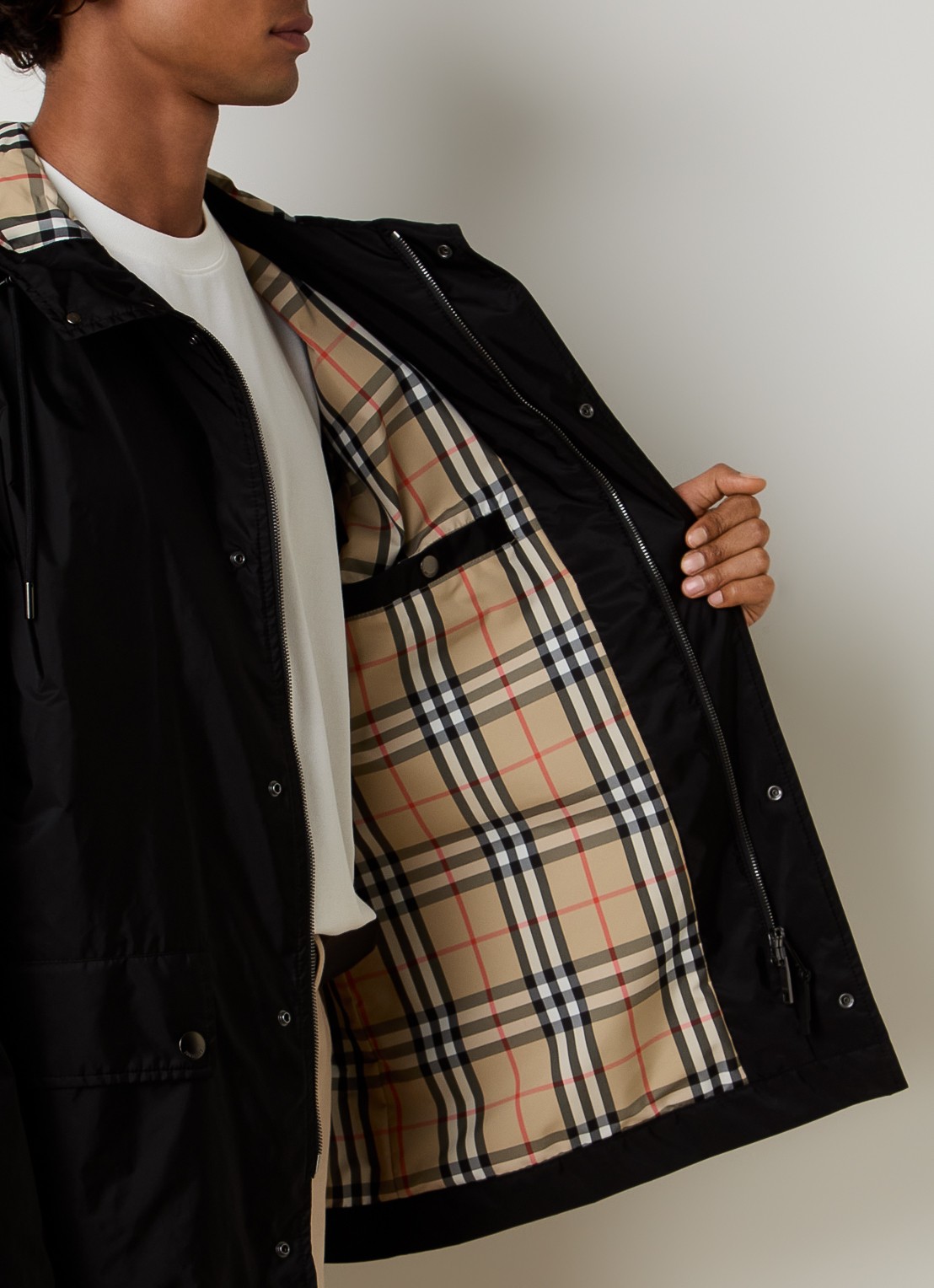 Burberry Jack met klepzakken - detail 5 zwart