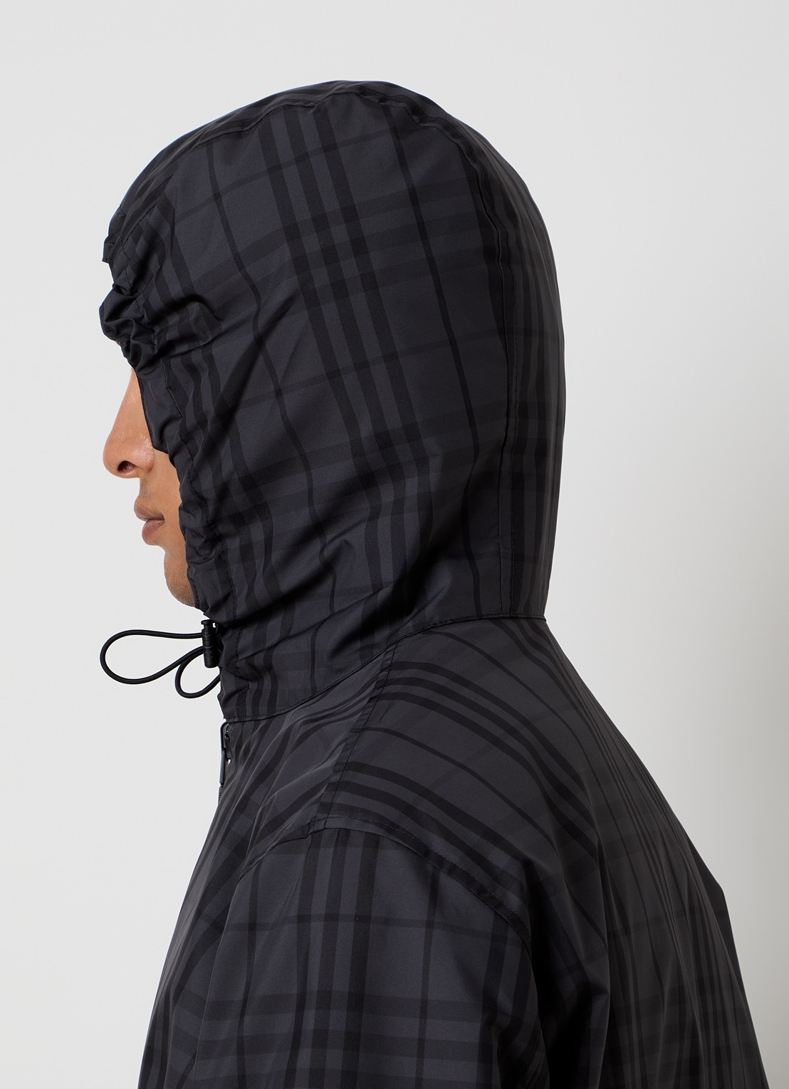 Burberry Jack met ruitdessin en ritszakken - detail 4 antraciet