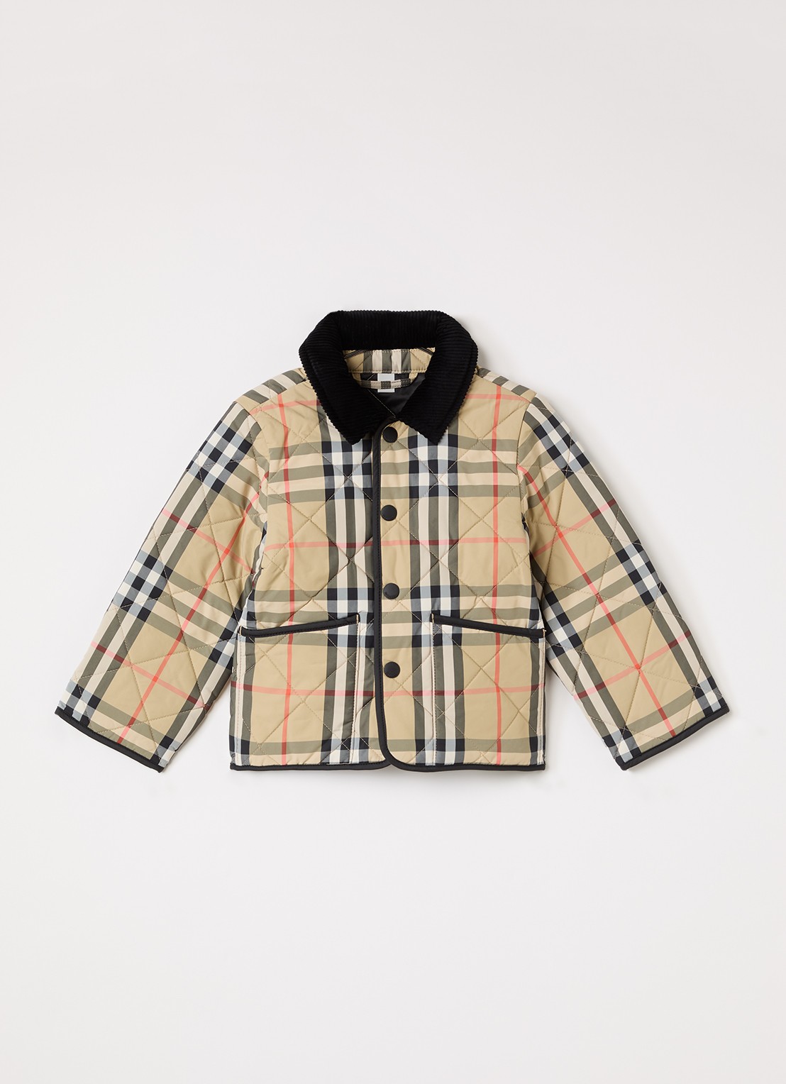 Burberry Jack met ruitdessin - voorkant 2 zand