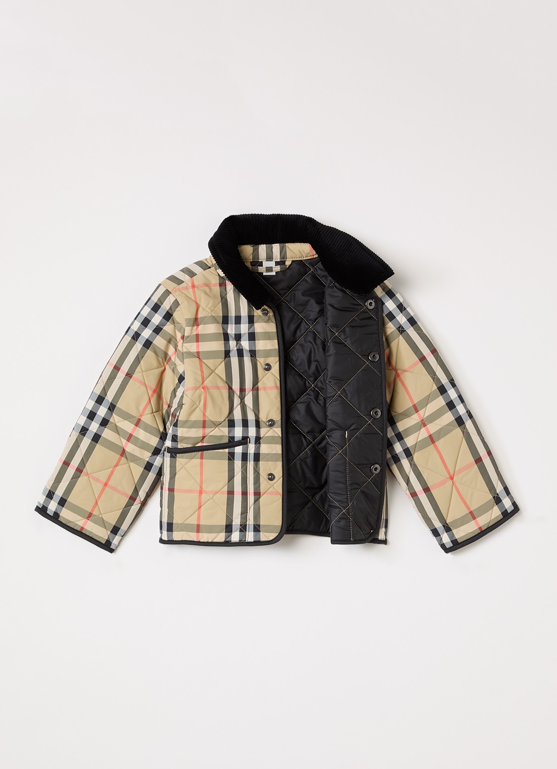 Burberry Jack met ruitdessin - voorkant 3 zand
