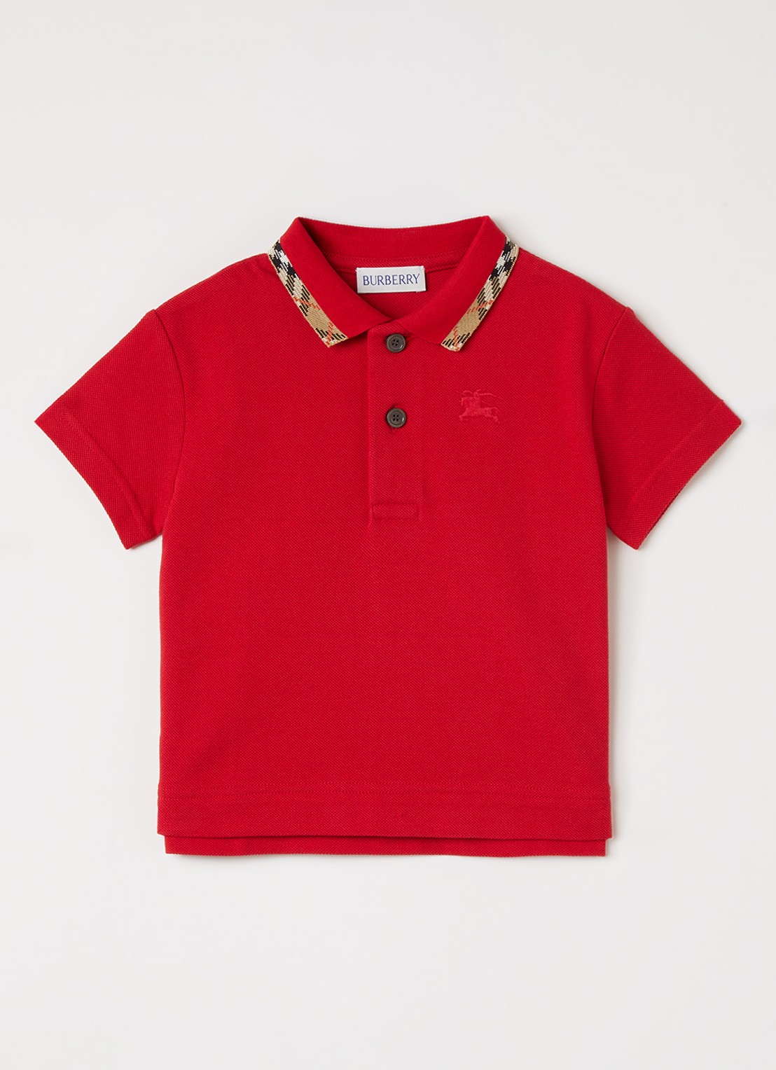 Burberry Johane polo met logo - voorkant rood