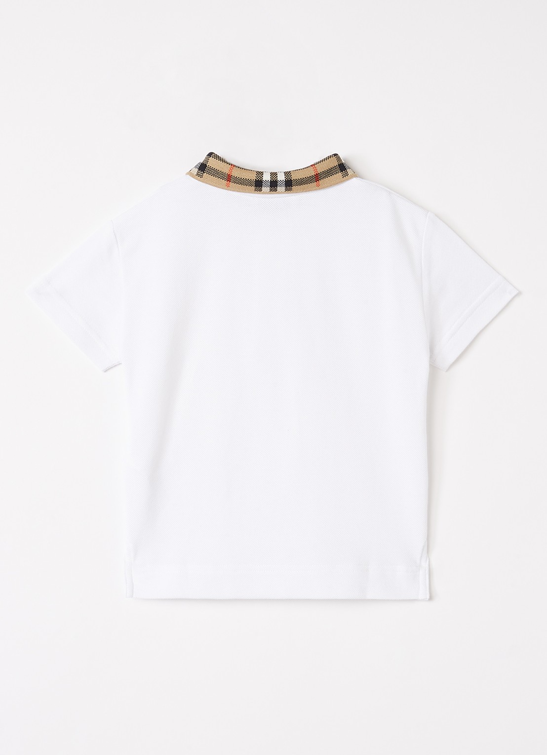 Burberry Johane polo van piqué katoen - voorkant 2 wit