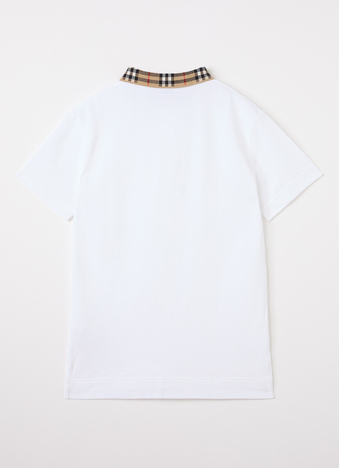 Burberry Johane polo van piqué katoen - voorkant 2 wit