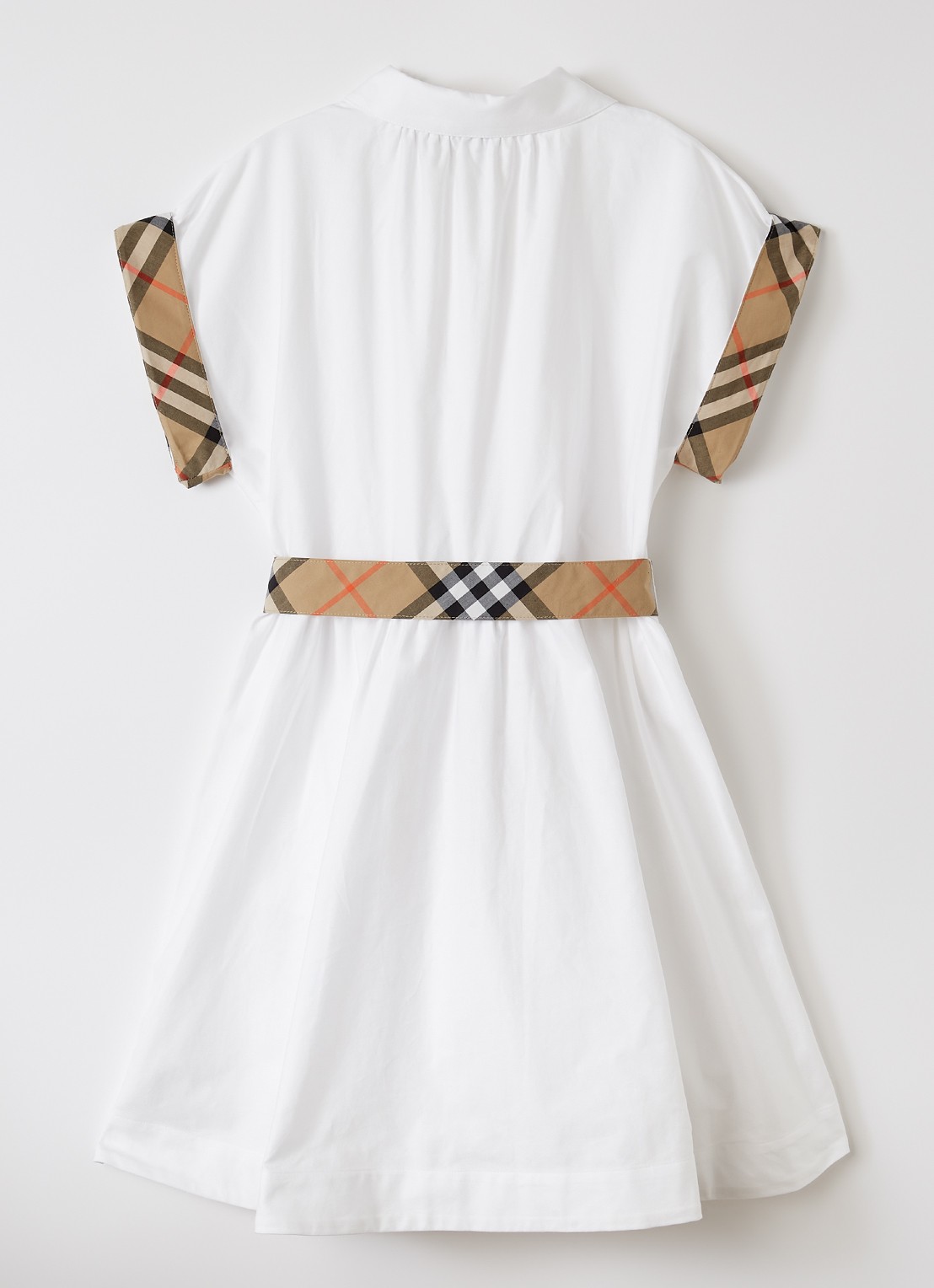 Burberry Juliet jurk met strikceintuur - voorkant 2 wit