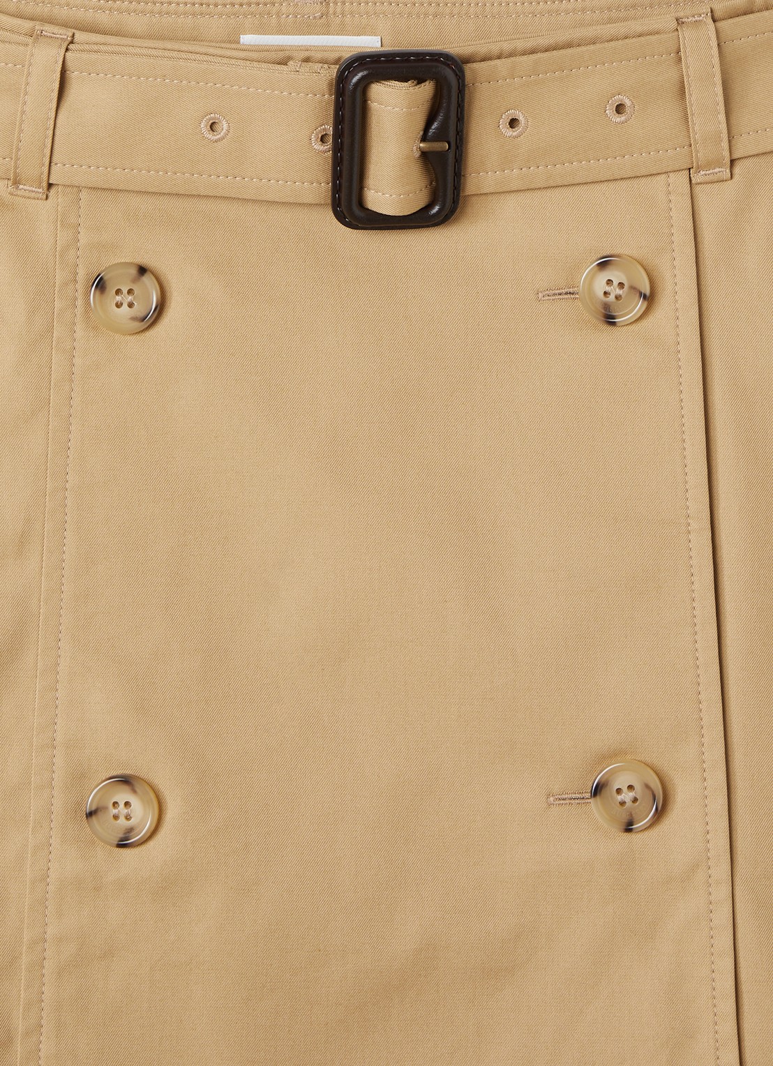 Burberry Katey minirok met ceintuur - detail beige