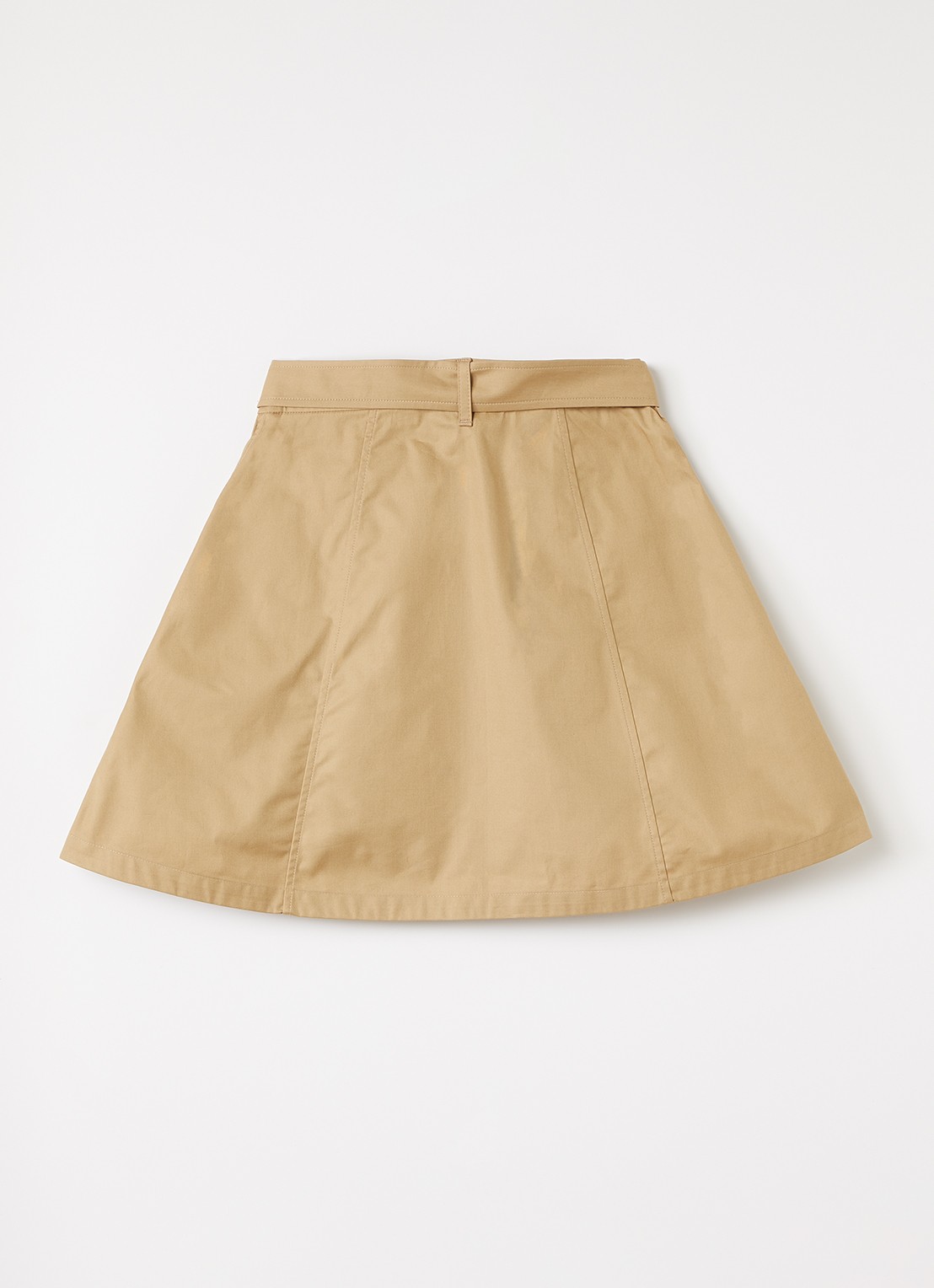 Burberry Katey minirok met ceintuur - voorkant 3 beige