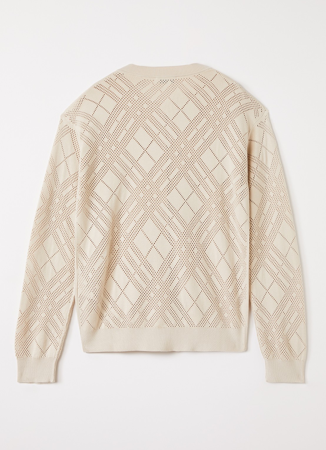 Burberry Katrina grofgebreid vest - achterkant beige