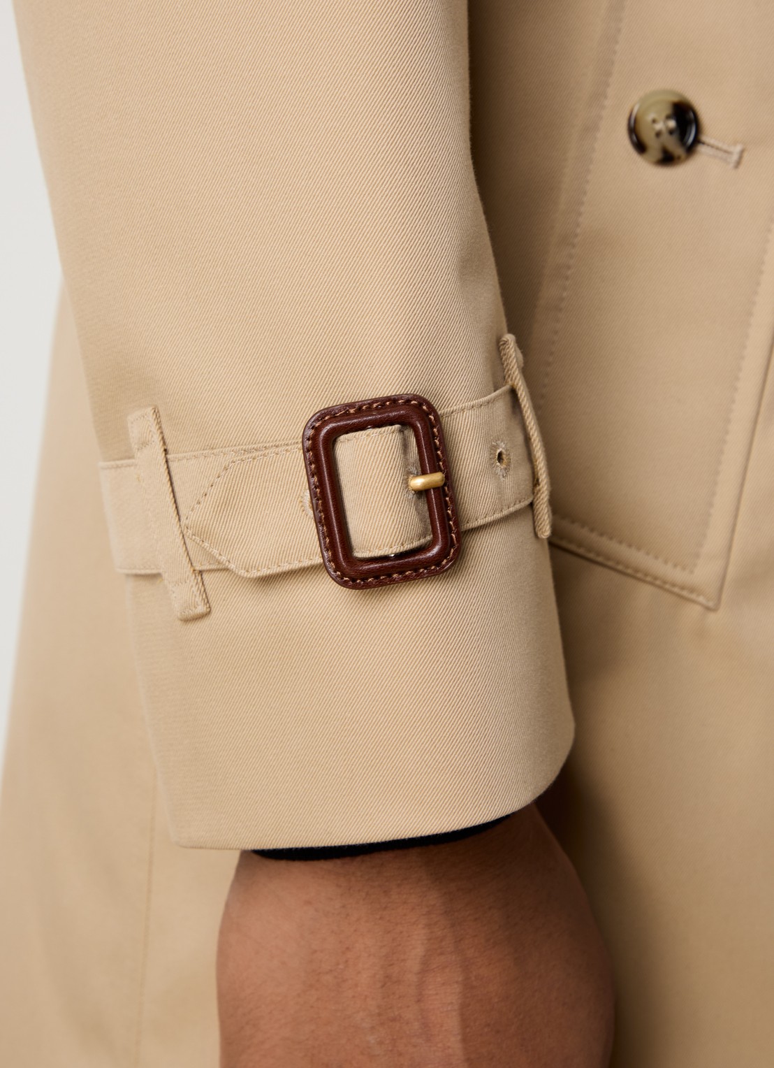 Burberry Kensingon Heritage double-breasted trenchcoat met ceintuur - detail 4 beige
