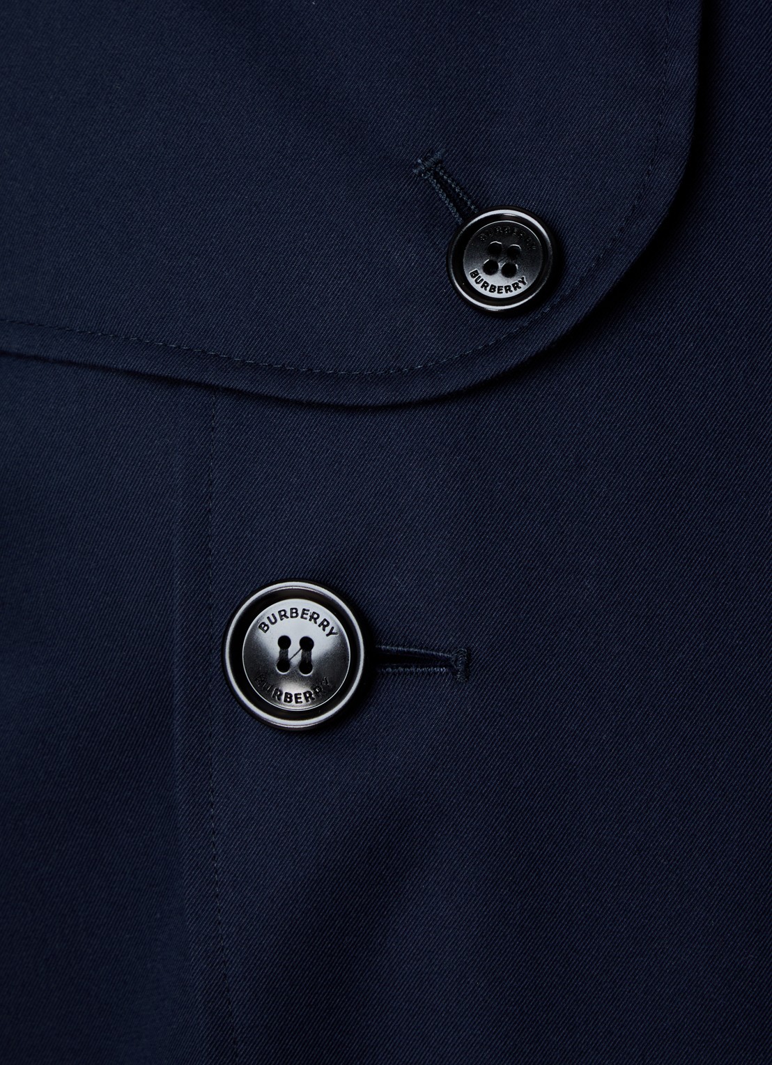 Burberry Kensingon Heritage double-breasted trenchcoat met ceintuur - detail 6 donkerblauw