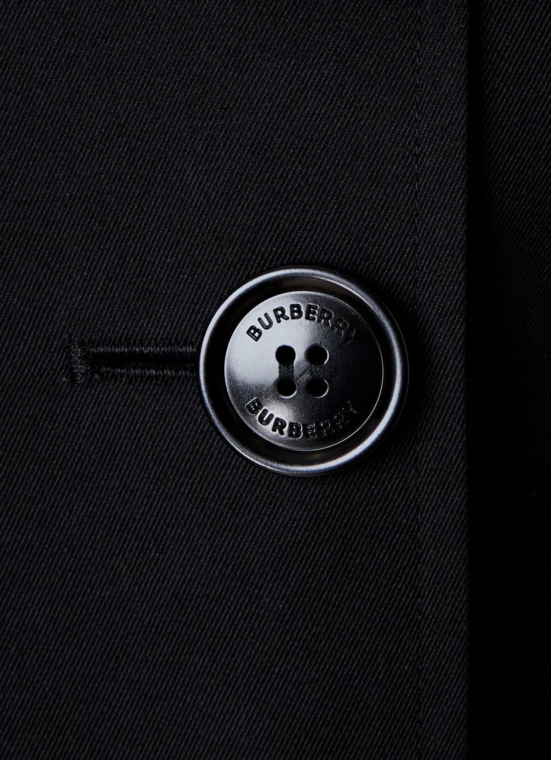 Burberry Kensington double-breasted trenchcoat met ceintuur - detail 4 zwart