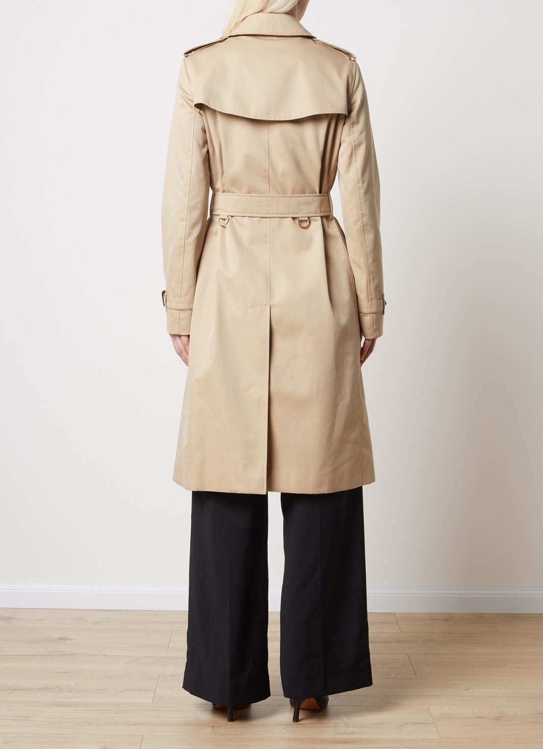 Burberry Kensington double-breasted trenchcoat met ceintuur - achterkant 4 bruin
