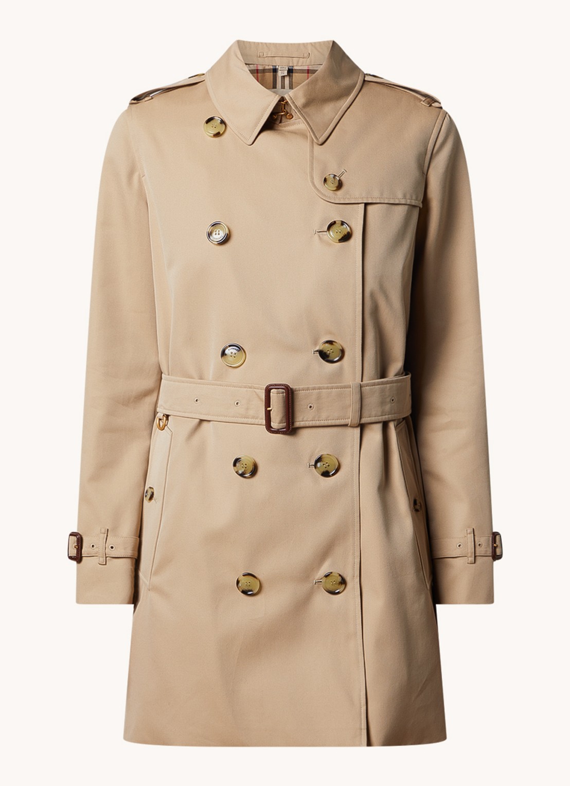 Burberry Kensington double-breasted trenchcoat met ceintuur - voorkant 2 bruin