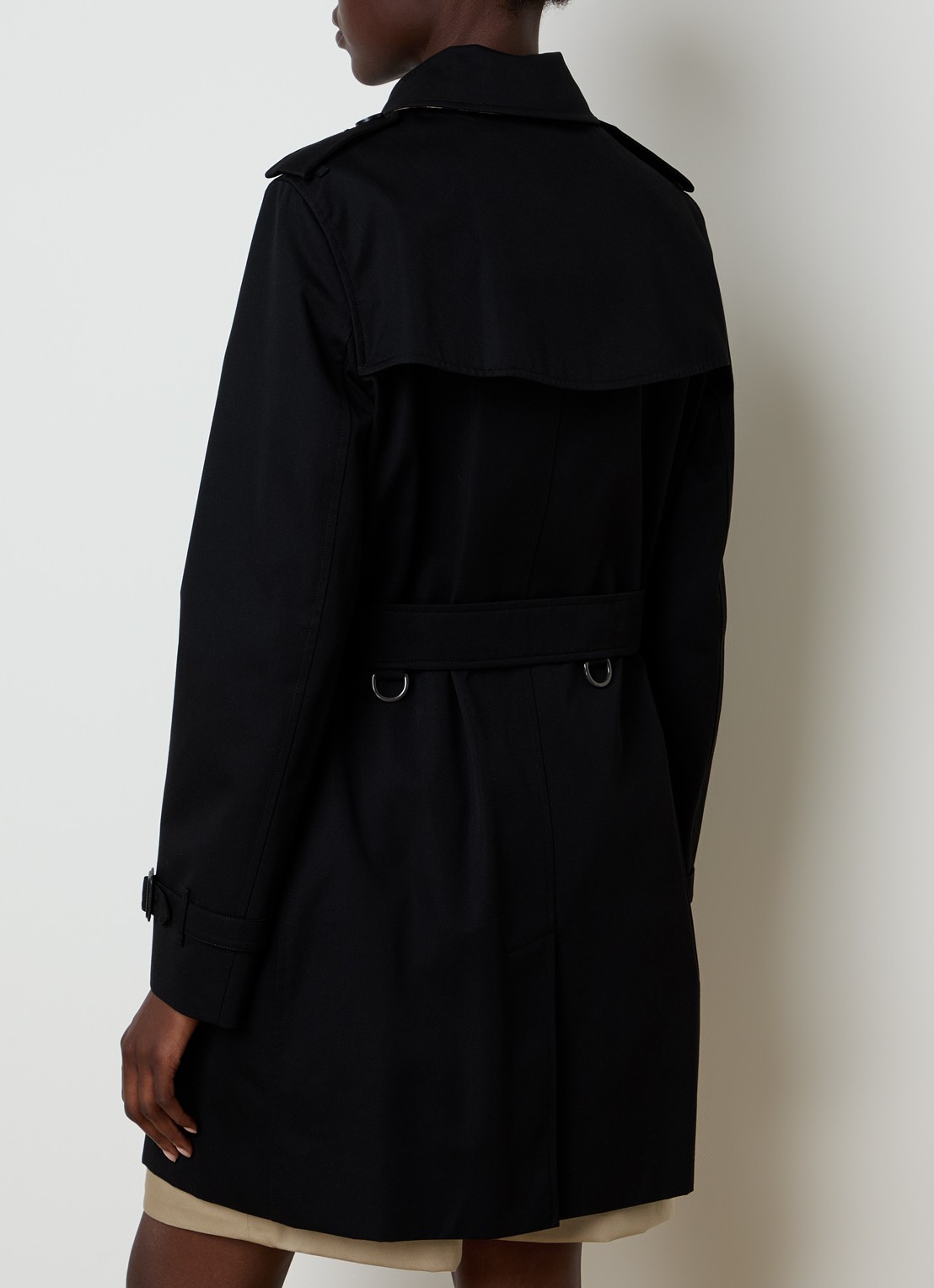 Burberry Kensington trenchcoat met steekzakken - achterkant 6 zwart