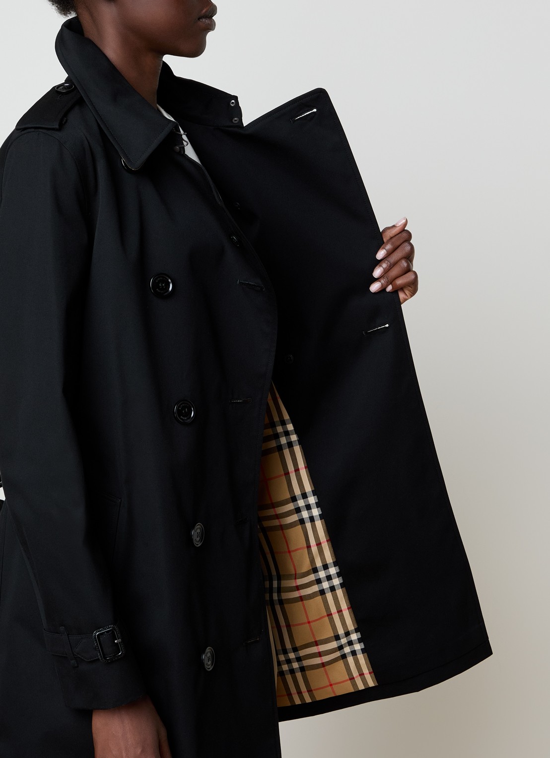 Burberry Kensington trenchcoat met steekzakken - detail 2 zwart