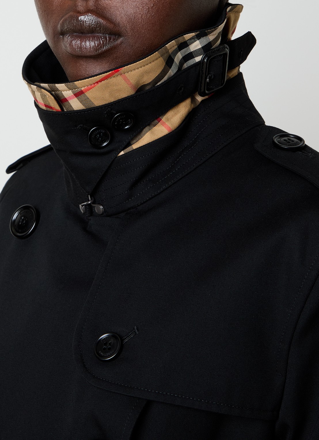 Burberry Kensington trenchcoat met steekzakken - detail 3 zwart