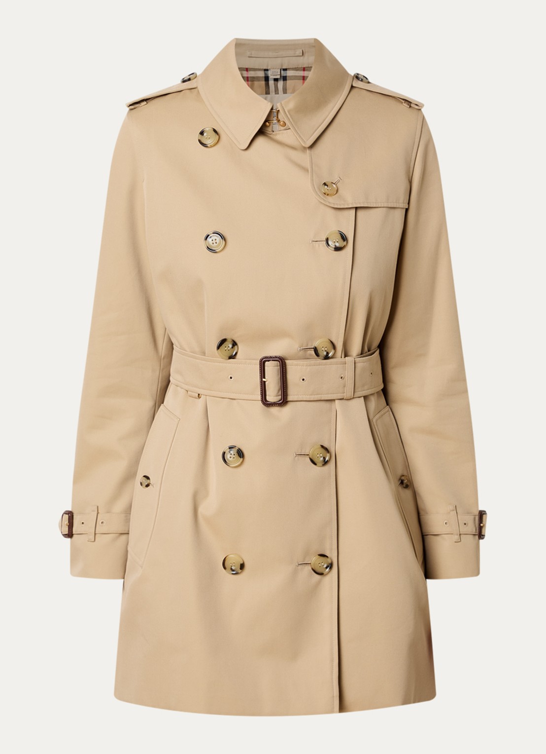 Burberry Kensington trenchcoat met steekzakken - voorkant 5 beige
