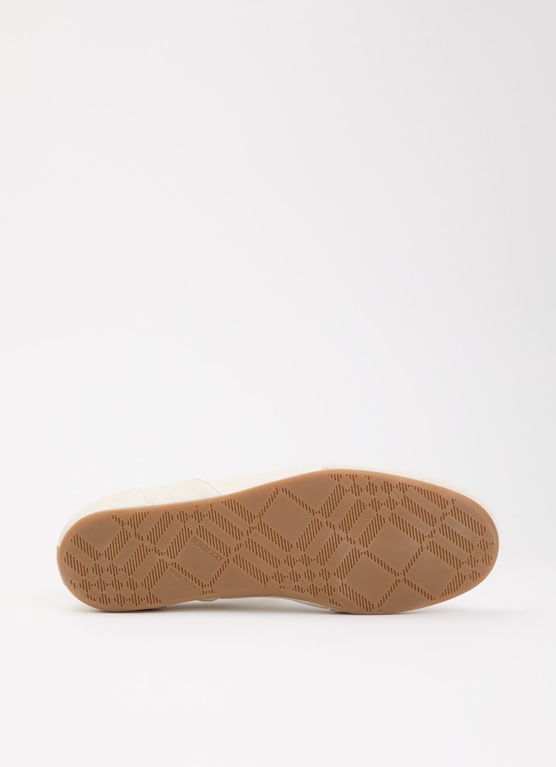 Burberry Knight sneaker van leer met details van suède - detail 3 creme