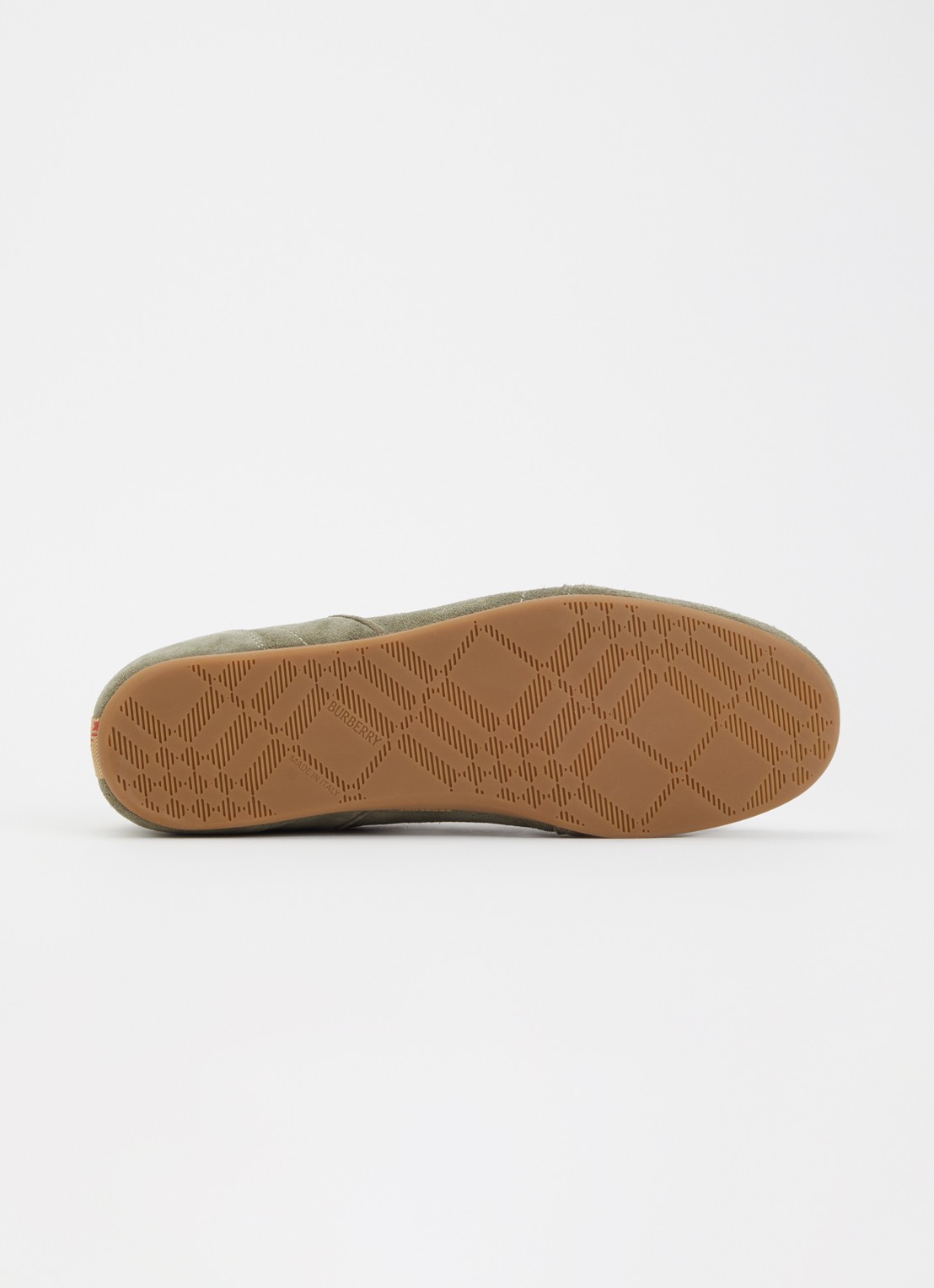Burberry Knight sneaker van suède - detail 5 groen
