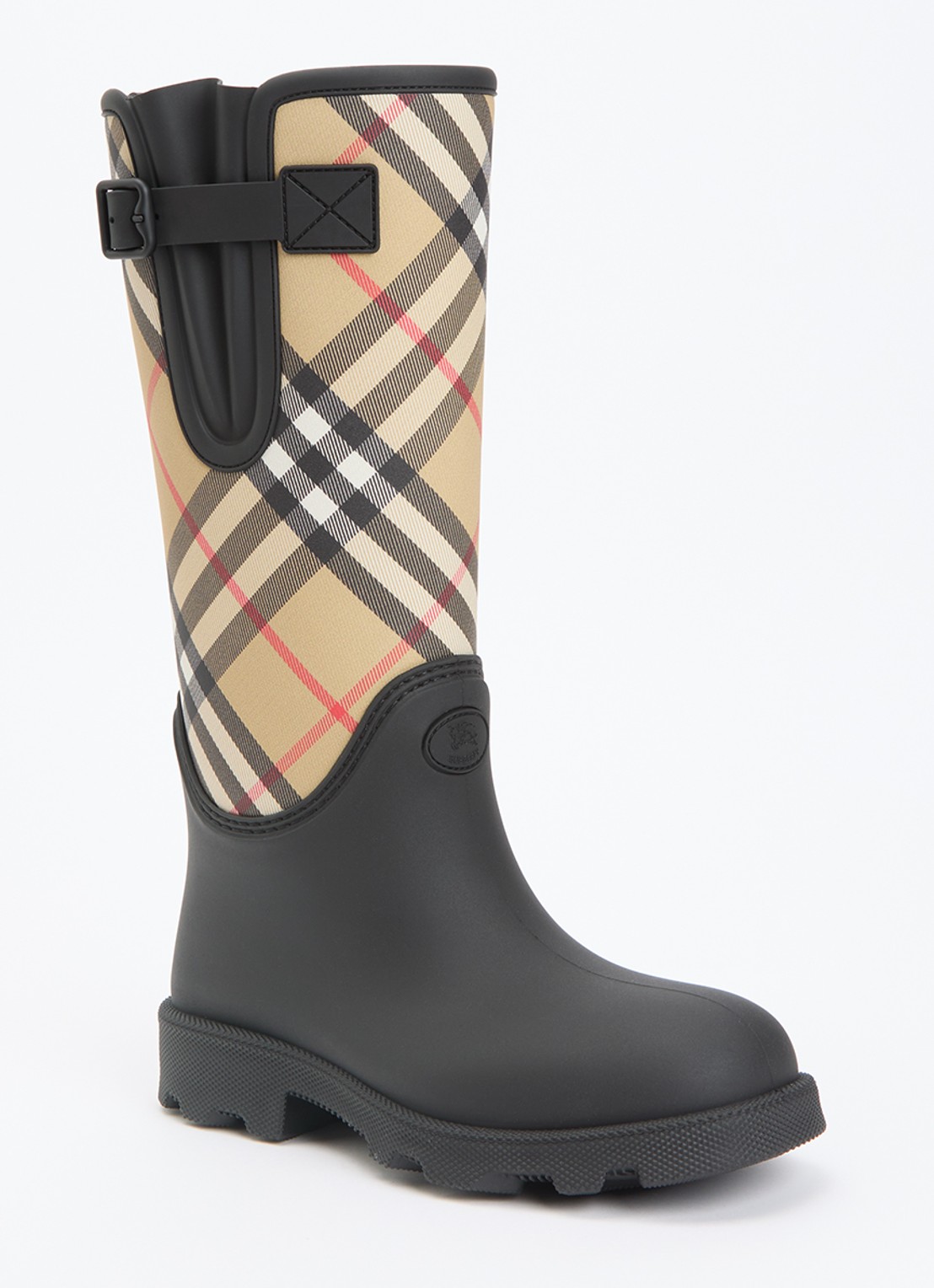 Burberry Laars met ruitdessin - voorkant zwart