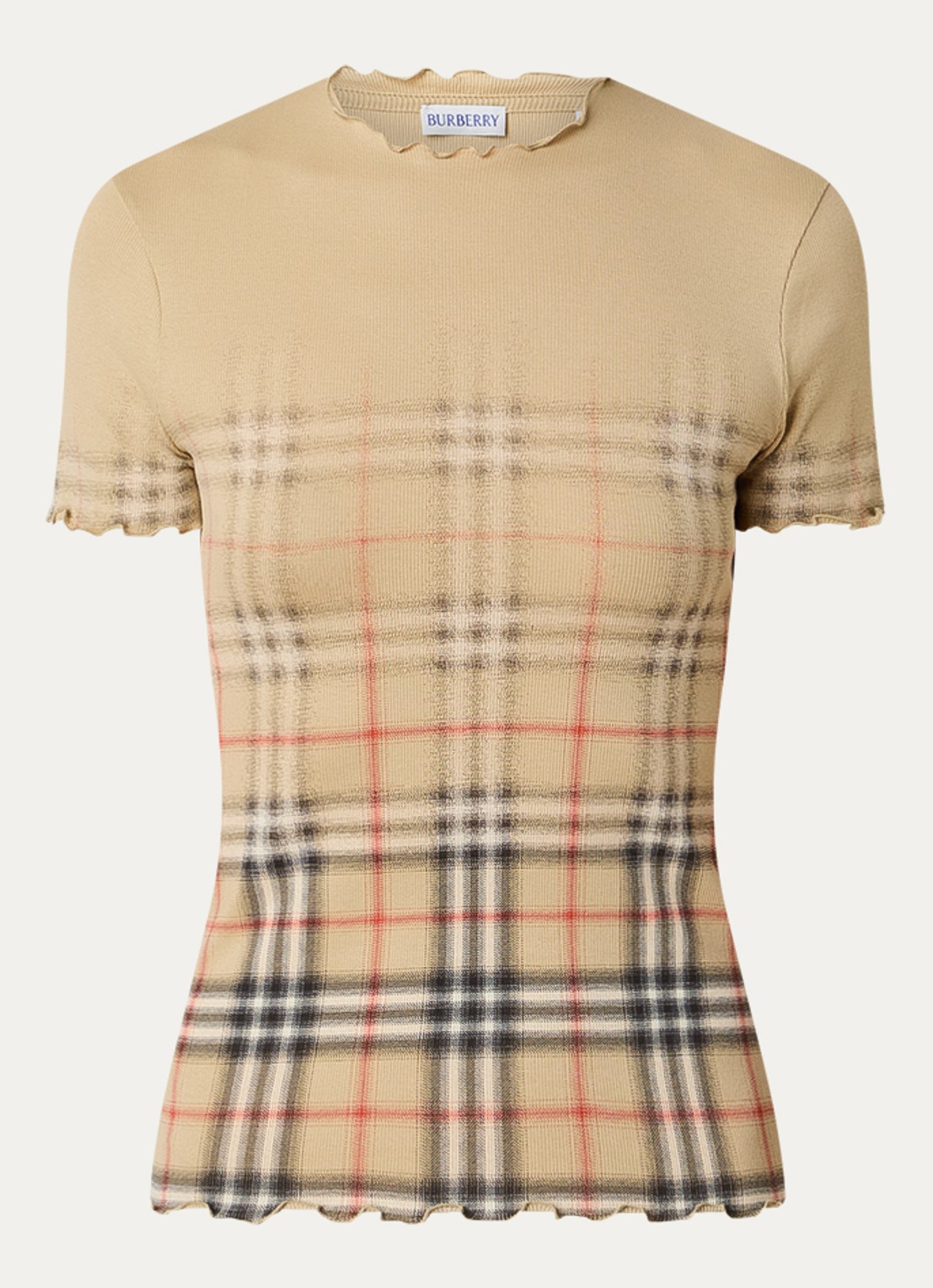 Burberry Letty T-shirt met print - voorkant 4 camel