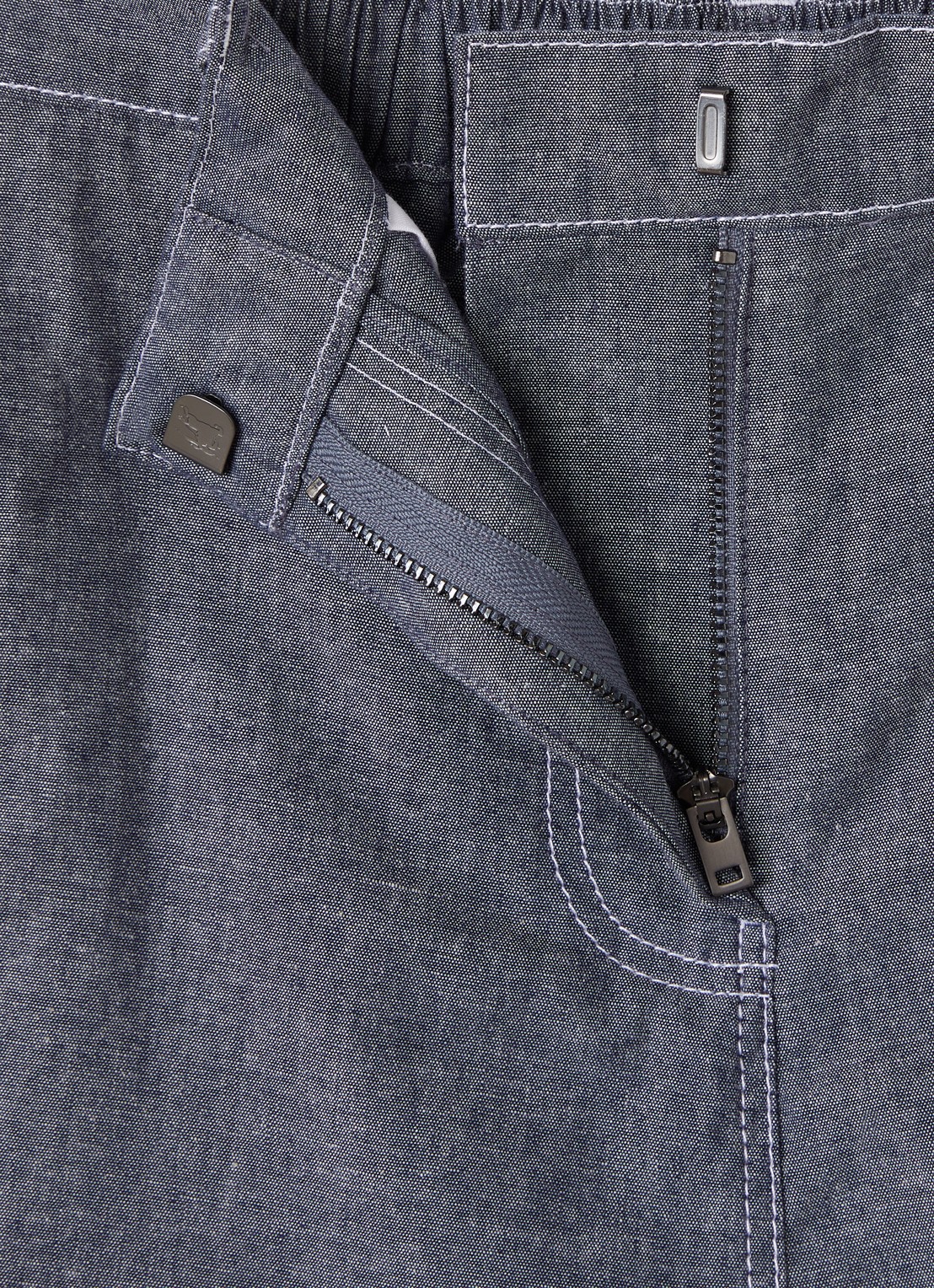 Burberry Loose fit broek van chambray - detail 3 blauw