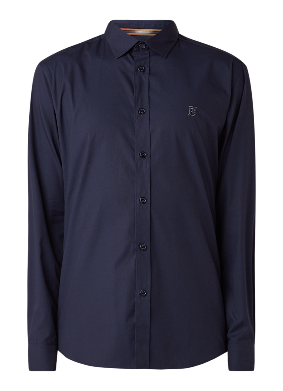 Burberry Louis regular fit overhemd met kentkraag - voorkant 2 donkerblauw
