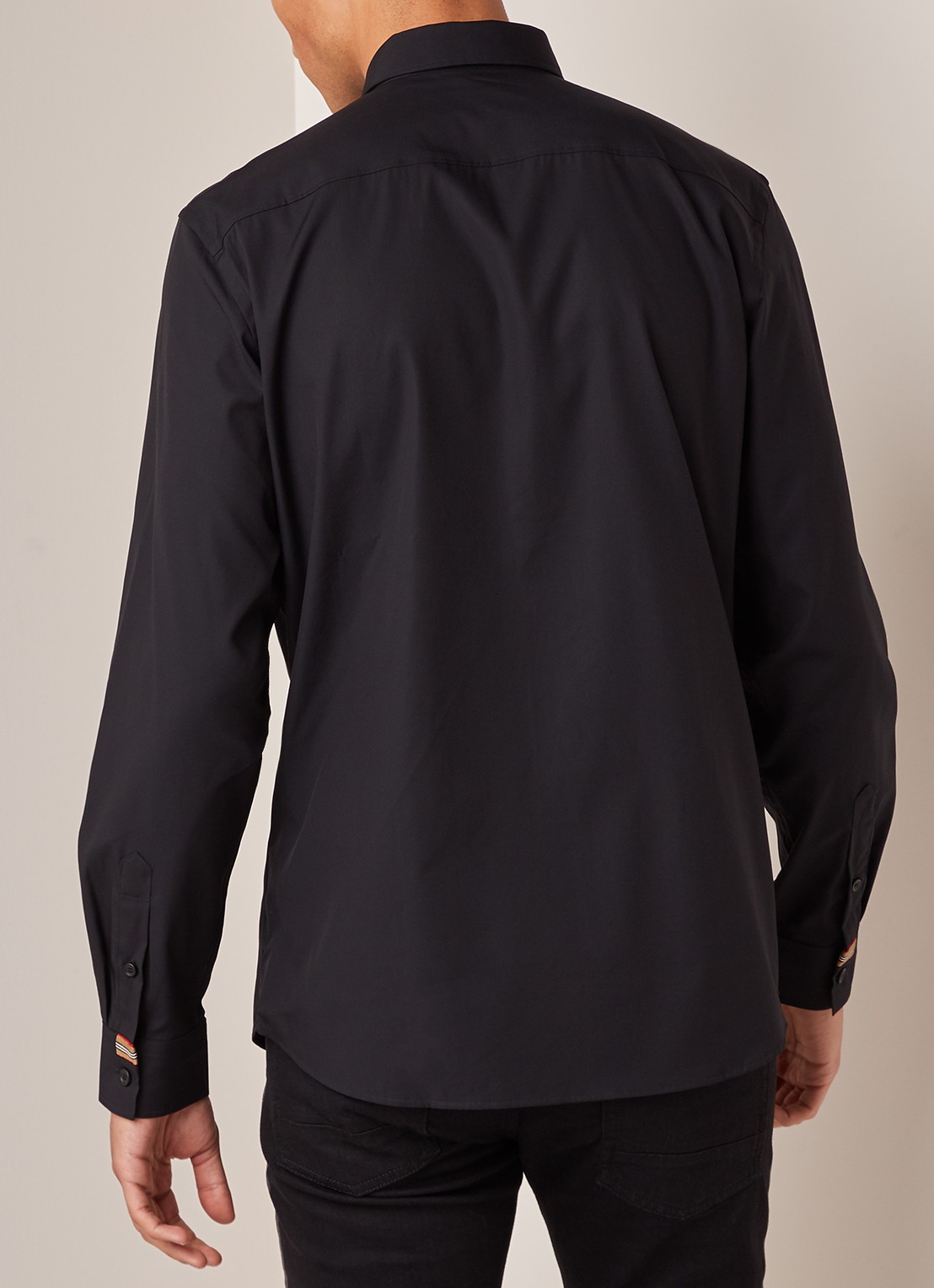 Burberry Louis regular fit overhemd met logoborduring - achterkant zwart