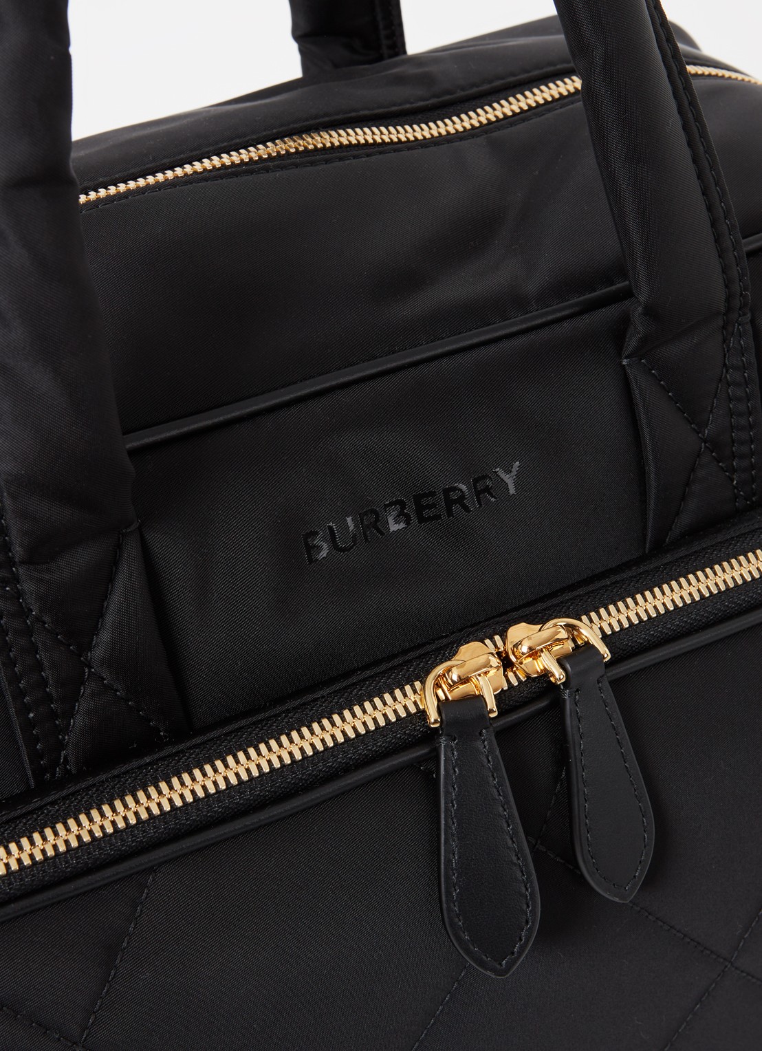 Burberry Luiertas met quilt patroon en verschoningsmat - detail 5 zwart