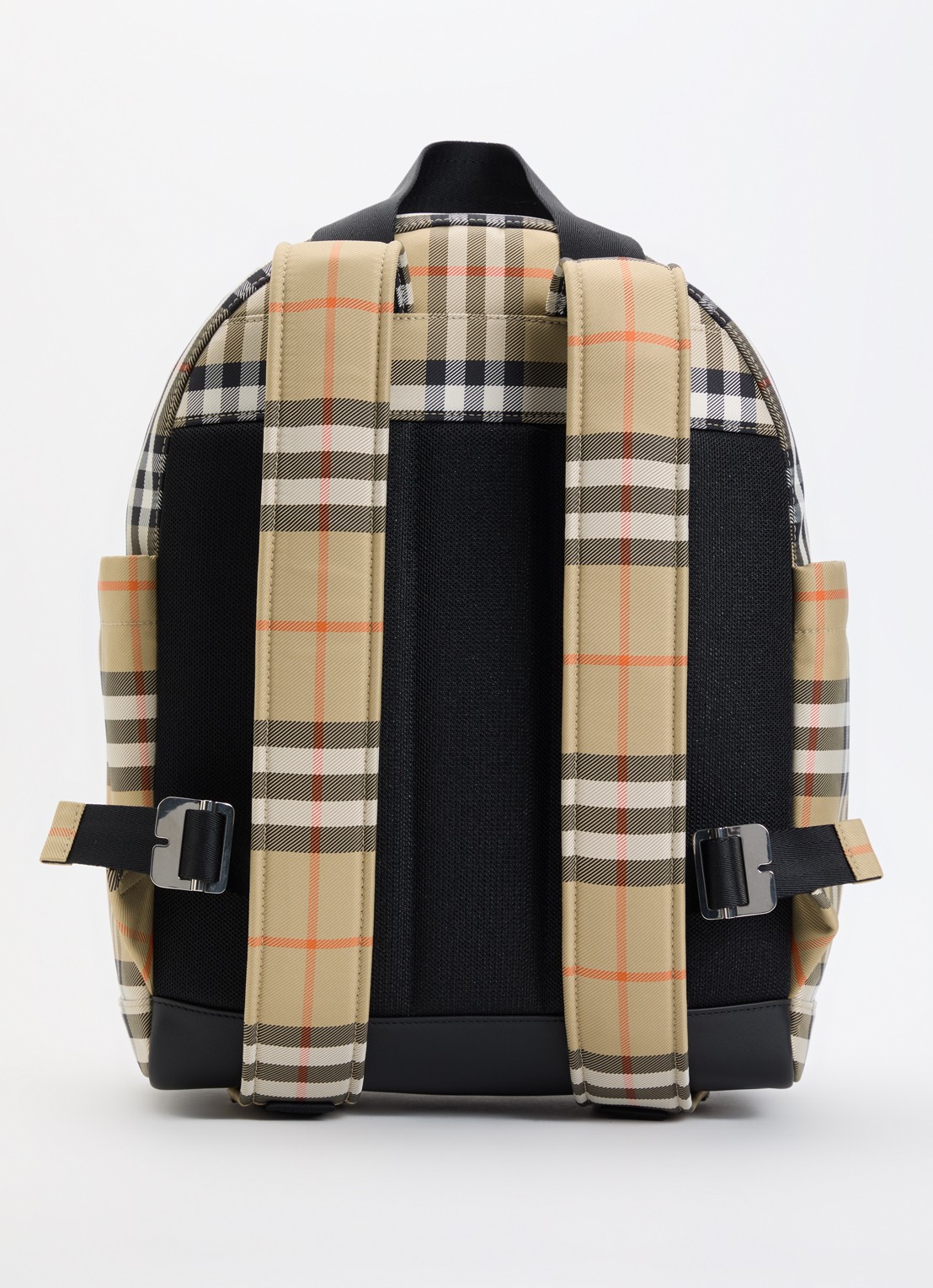 Burberry Luiertas met ruitdessin - achterkant beige