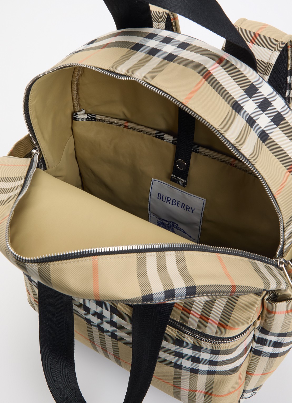 Burberry Luiertas met ruitdessin - detail 3 beige