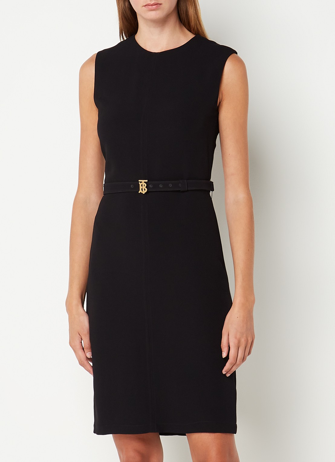 Burberry Macy mini kokerjurk met ceintuur - detail 3 zwart