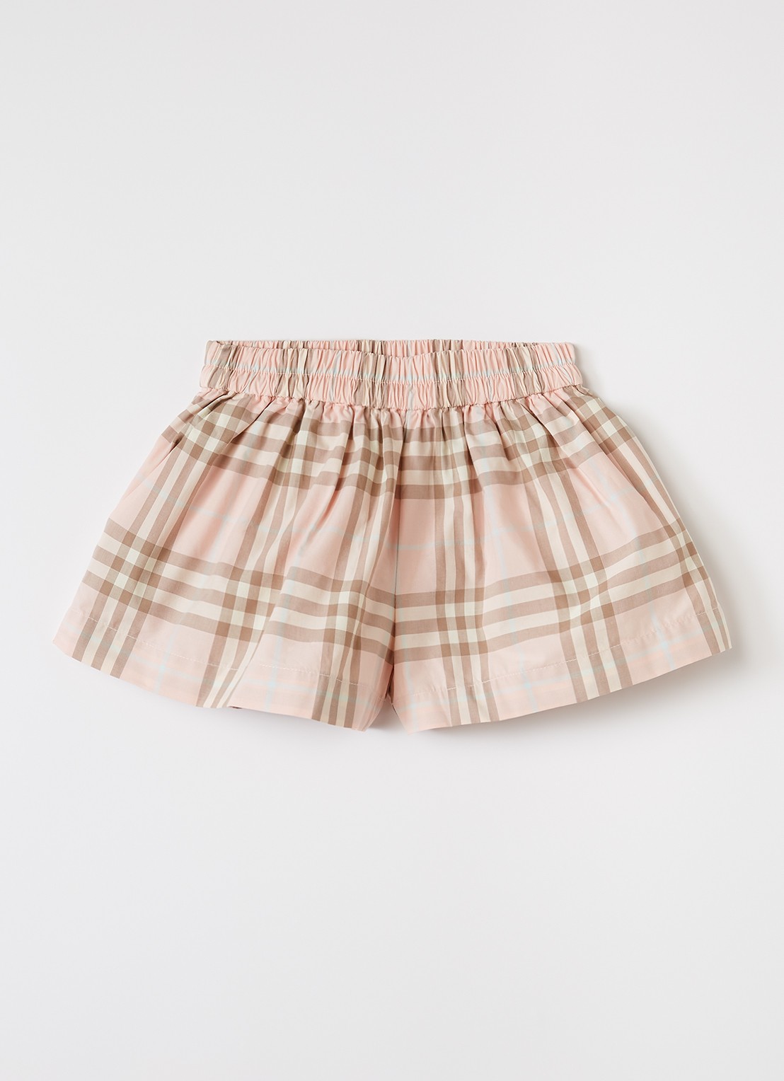 Burberry Marcy wide fit korte broek met ruitdessin - voorkant 2 roze