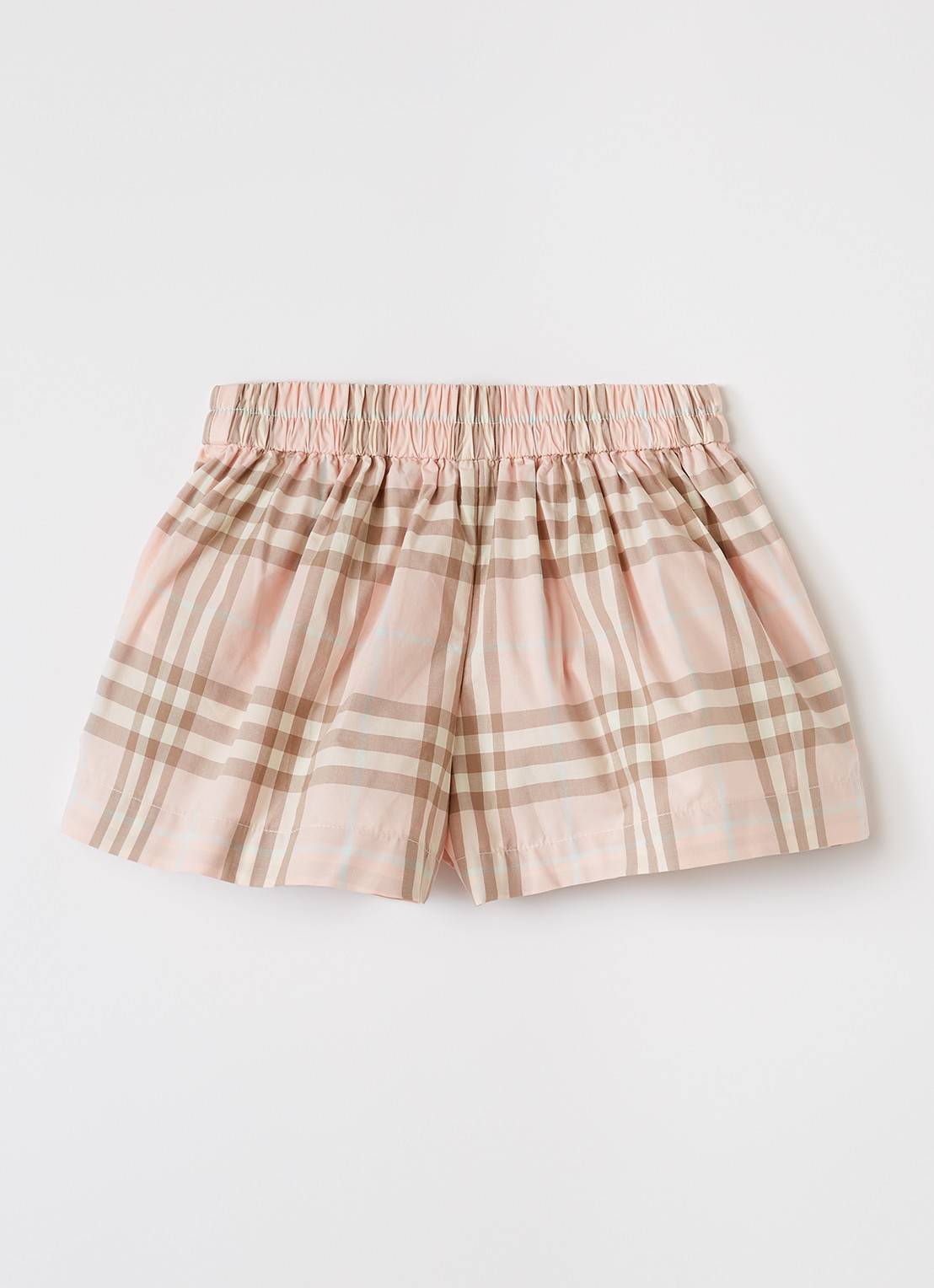 Burberry Marcy wide fit korte broek met ruitdessin - voorkant 3 roze