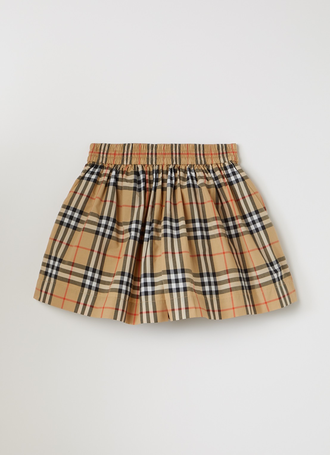 Burberry Marcy wide fit korte broek met ruitdessin - voorkant 2 beige