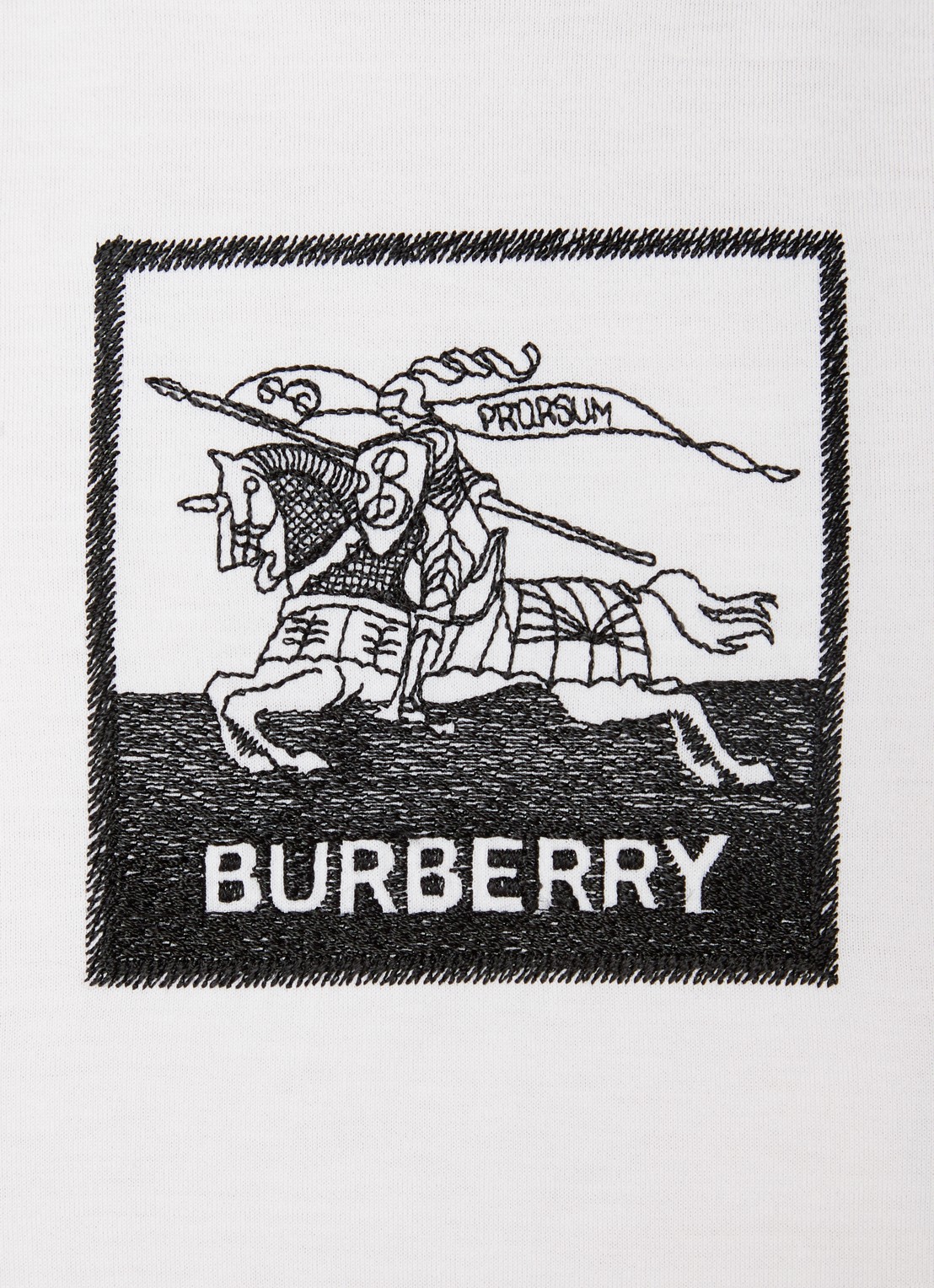 Burberry Margot T-shirt met logoborduring  - detail 5 wit