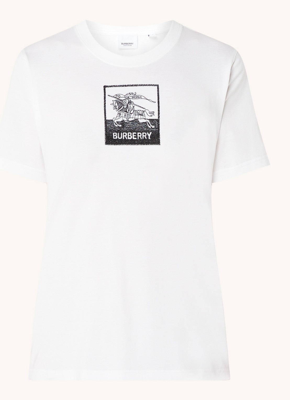 Burberry Margot T-shirt met logoborduring  - voorkant 2 wit