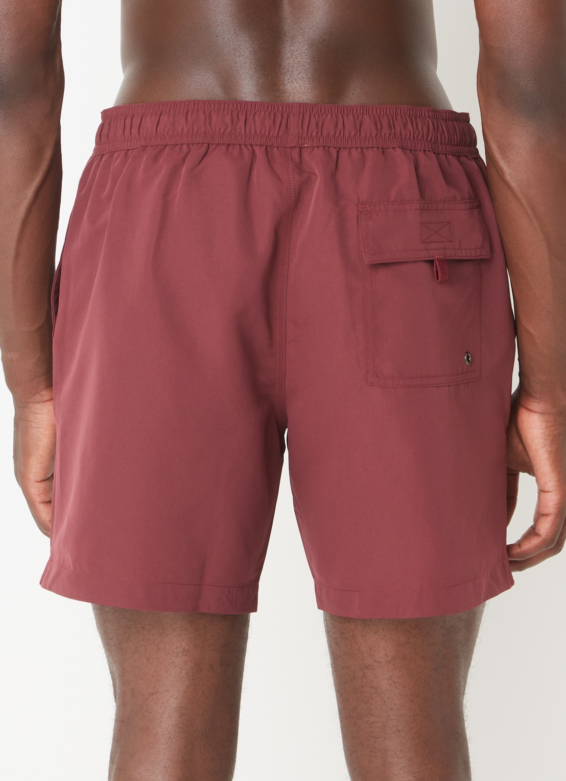 Burberry Martin zwemshorts met steekzakken en logo - achterkant 4 bordeauxrood