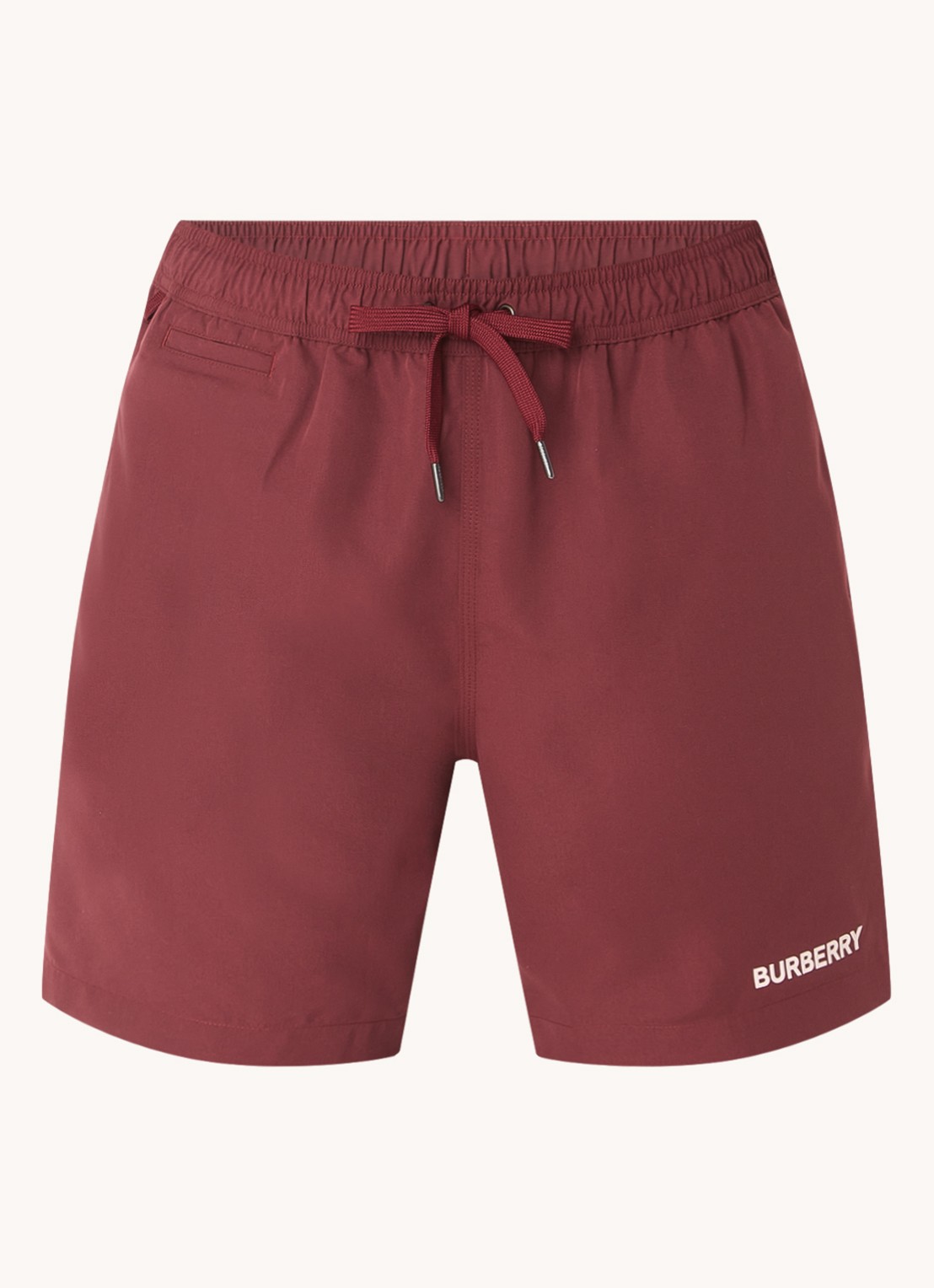 Burberry Martin zwemshorts met steekzakken en logo - voorkant bordeauxrood