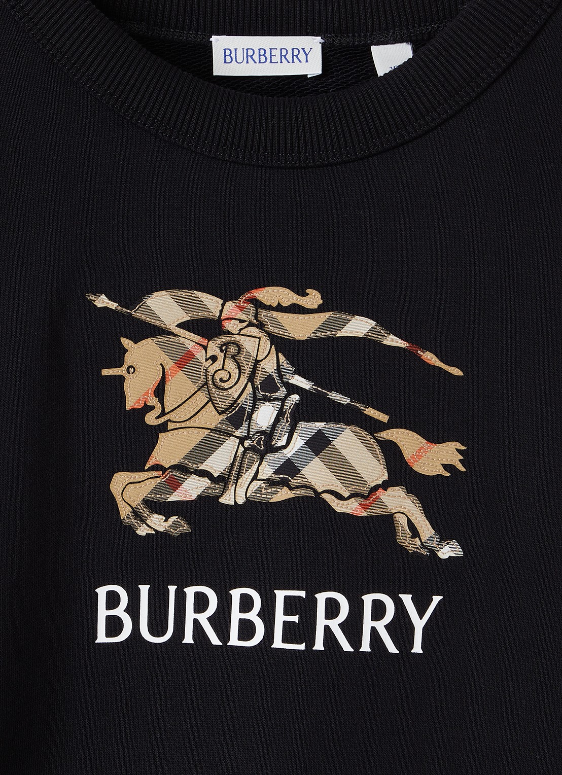 Burberry Mathew sweater met logoborduring - detail zwart