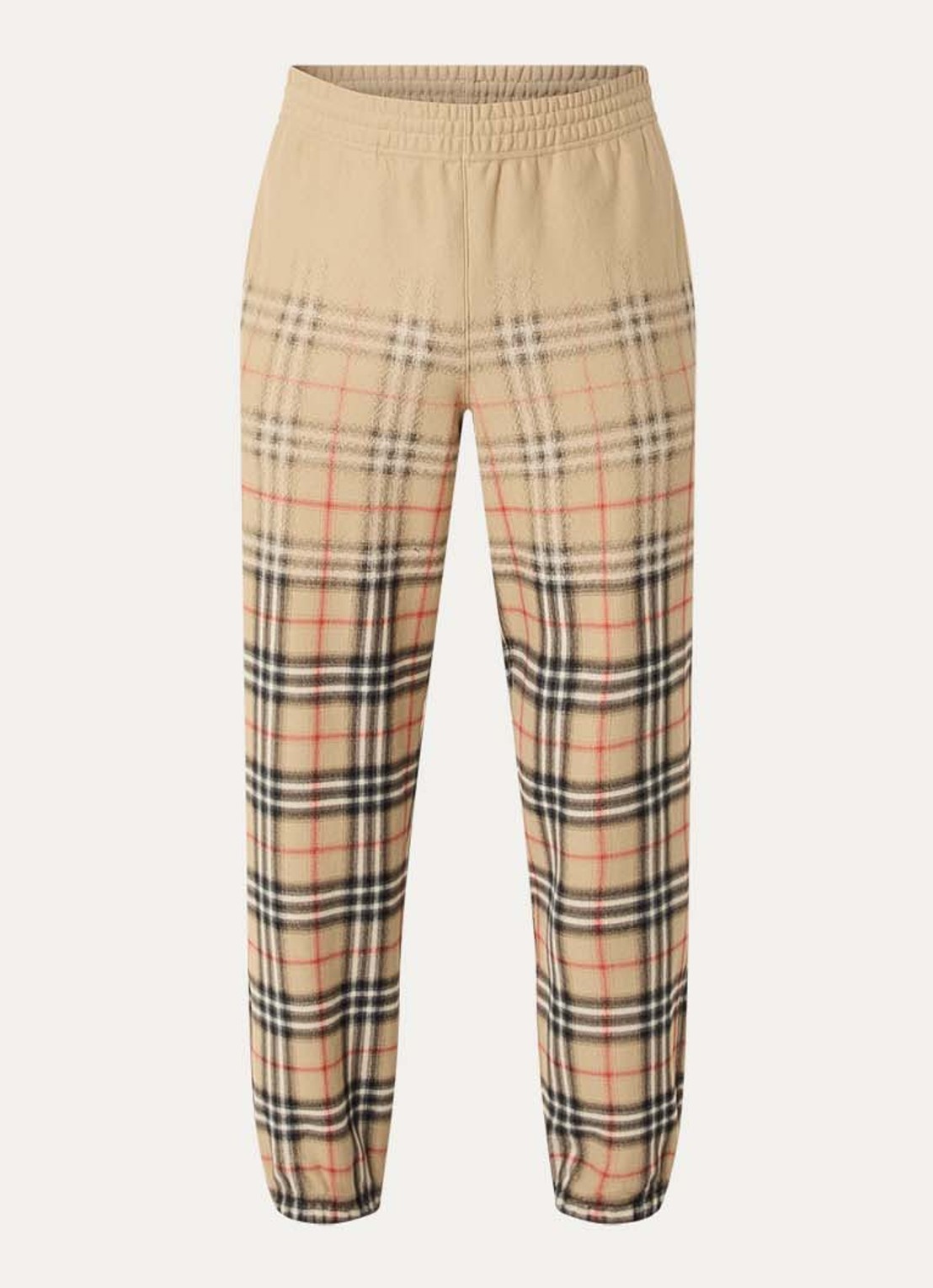Burberry Mid waist tapered fit joggingbroek met logo - voorkant 2 beige