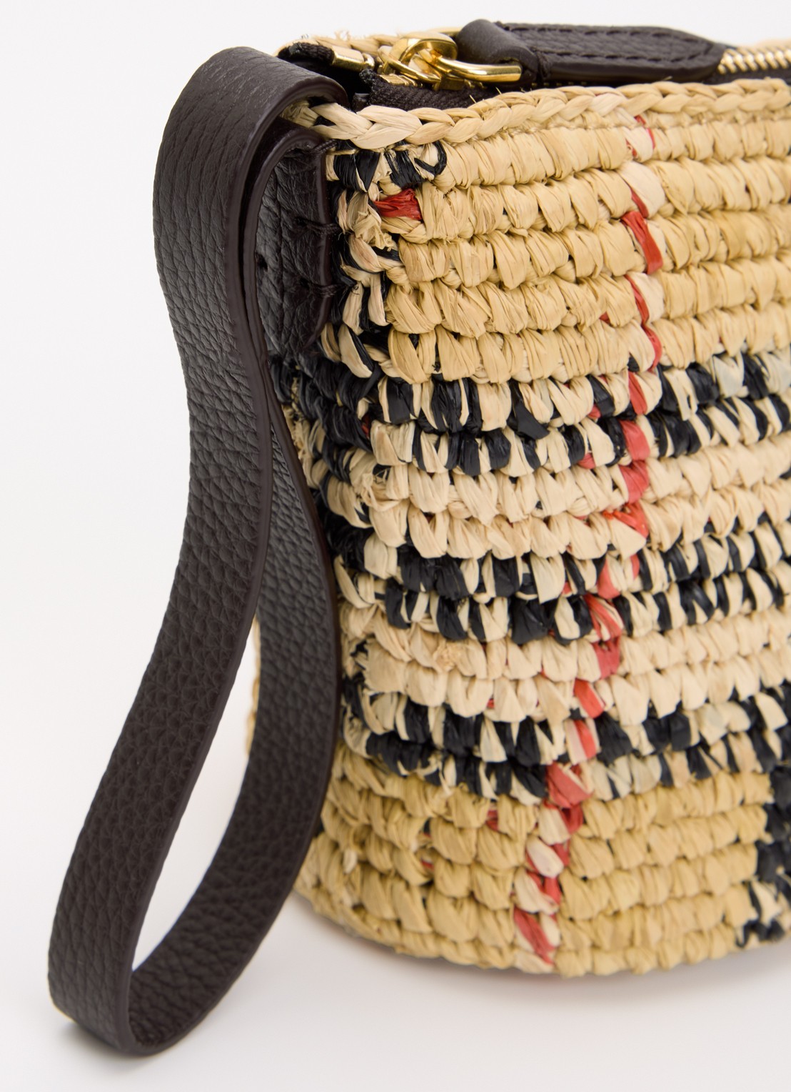 Burberry Mini handtas van raffia - detail 3 zand