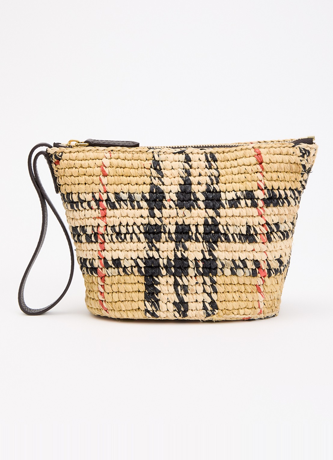 Burberry Mini handtas van raffia - voorkant 6 zand