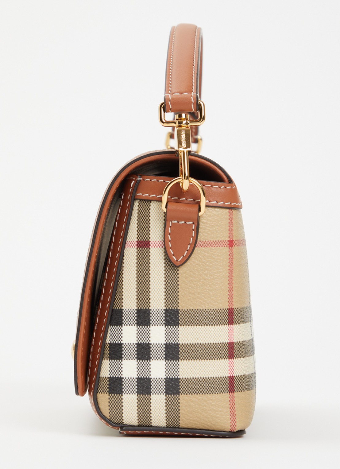 Burberry Note crossbodytas met ruitdessin en afneembare schouderriem - detail 3 beige