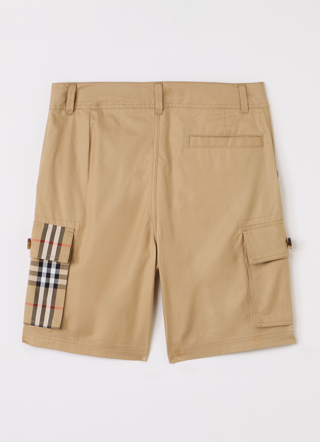 Burberry Oscar straight fit korte broek met klepzakken - voorkant 3 camel