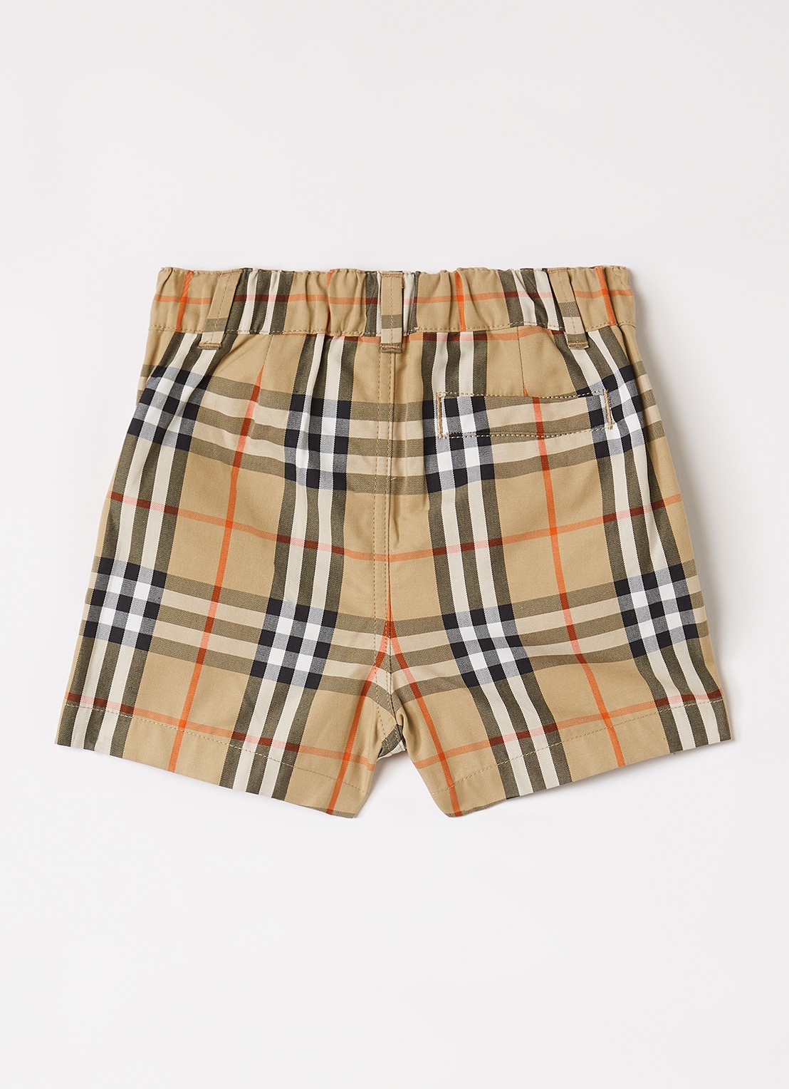 Burberry Oscar straight fit korte broek met ruitdessin - voorkant 2 camel
