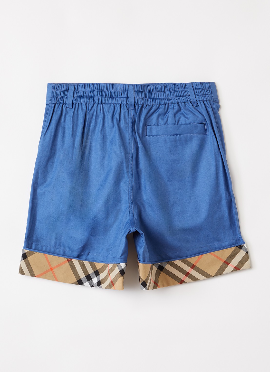 Burberry Oscar straight fit korte broek van katoen - voorkant 2 middenblauw