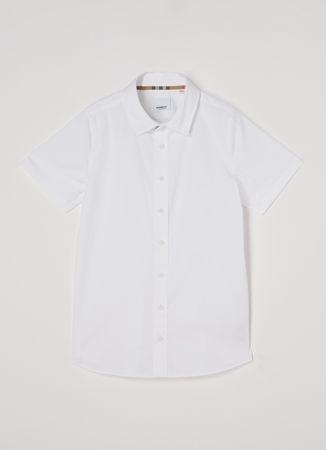 Burberry Overhemd van katoen met stretch - voorkant wit