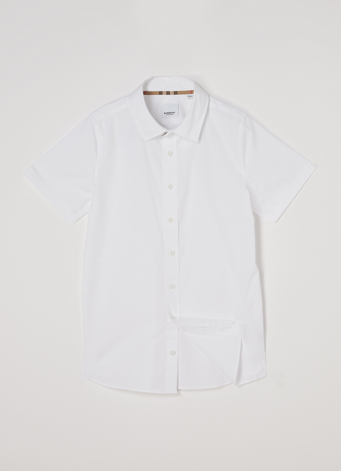 Burberry Overhemd van katoen met stretch - voorkant 2 wit