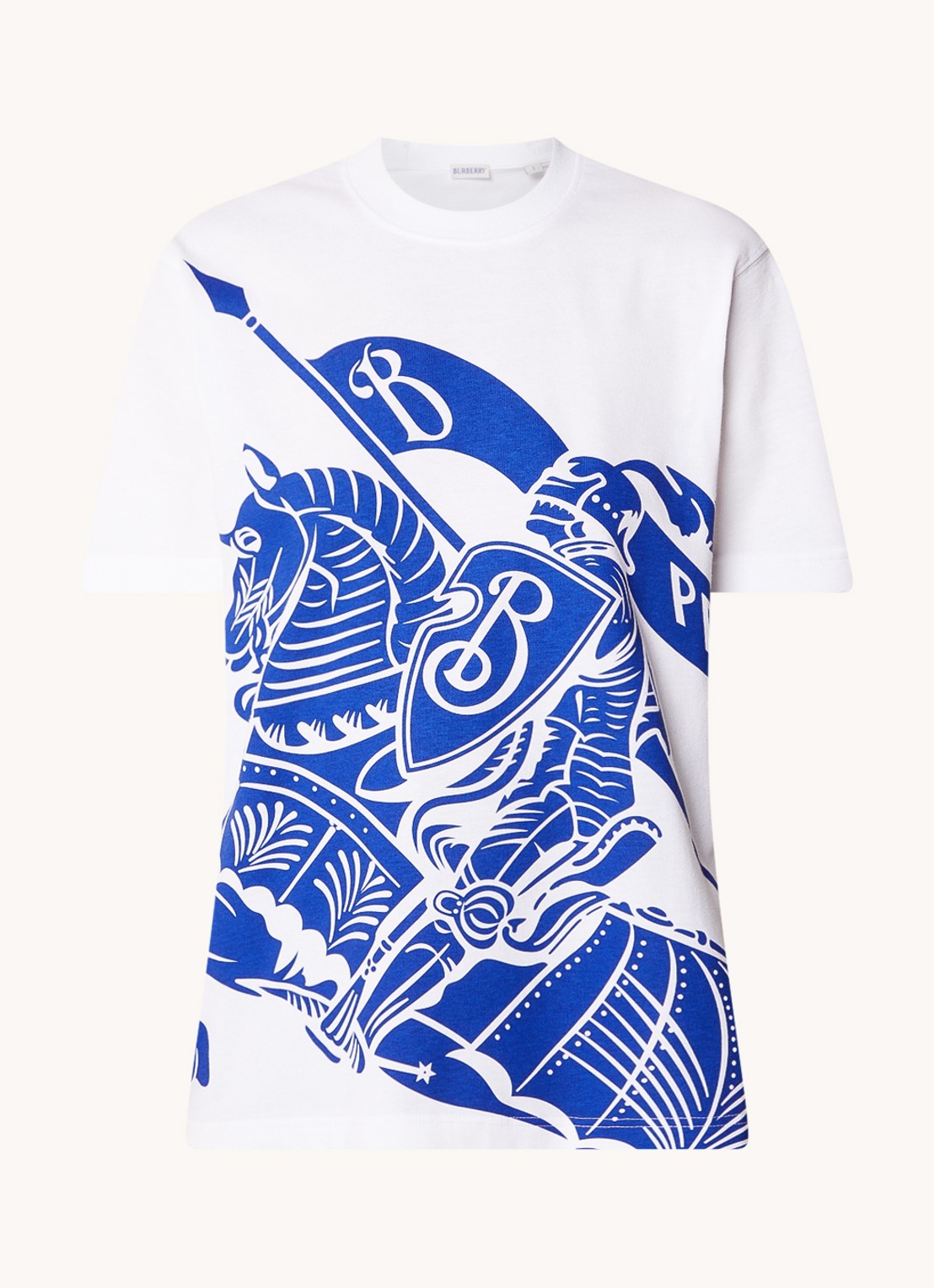 Burberry Oversized T-shirt met logoprint - voorkant 2 wit